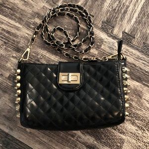 Black stud cross body